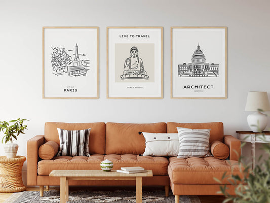 Line Art Posters | Travel Life | wallstorie