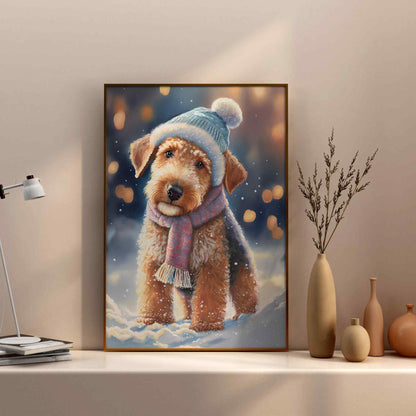 Airedale Terrier In Snow