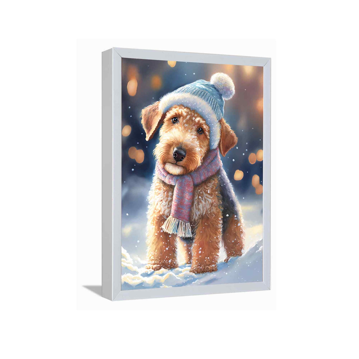 Airedale Terrier In Snow---