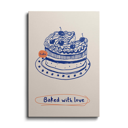 Kitchen prints | Baked with Love | wallstorie
