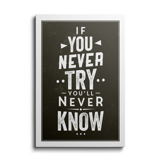 Motivational poster | Try to Know - 2 | wallstorie