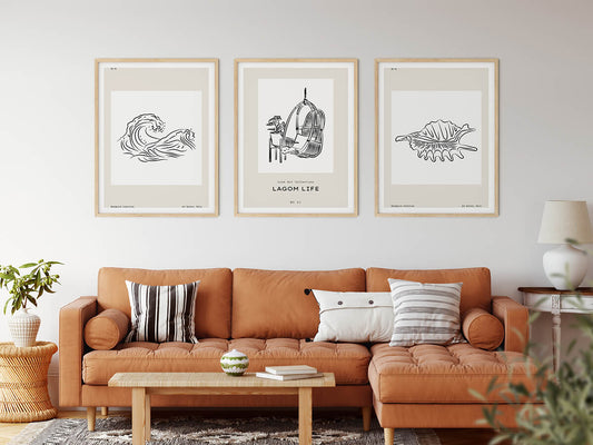 Line Art Posters | Seabeach Site Seeing | wallstorie