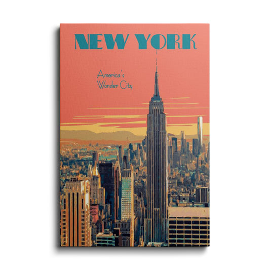 Travel Art | New York America's Wonder City | wallstorie
