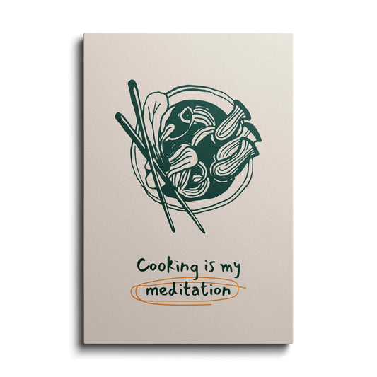 Kitchen prints | Cooking is Meditation | wallstorie