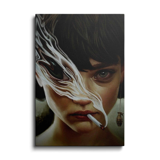 Collage Art | Smoke through Eye | wallstorie