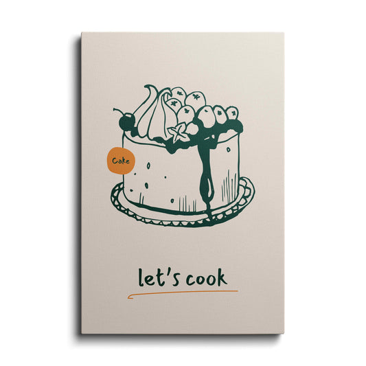 Kitchen prints | Let's Cook | wallstorie