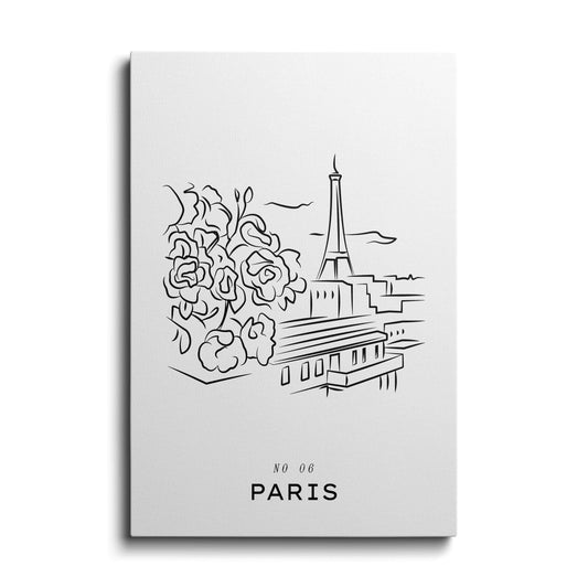 Line art | Paris Gold View | wallstorie