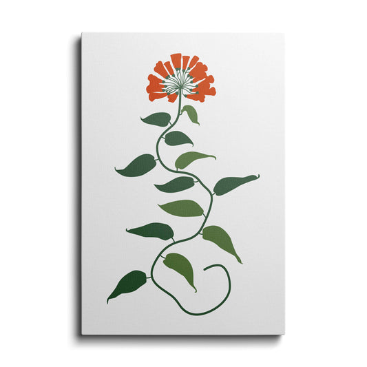 Botanical prints | Single Orange Flower | wallstorie