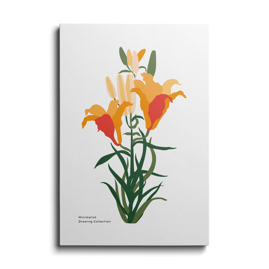 Botanical prints | Orange shade Orchid | wallstorie