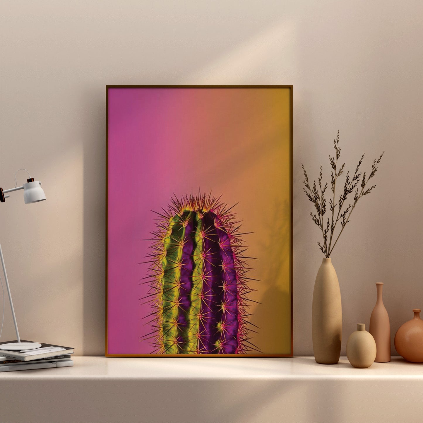 Yellow & Pink Shade Cactus---
