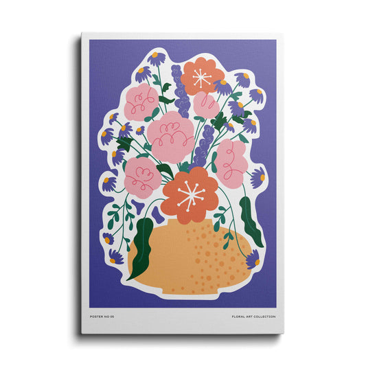 Aesthetic painting | Basket of Flowers | wallstorie