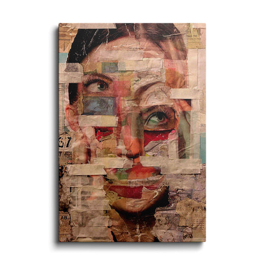 Collage Art | Part cut Face | wallstorie