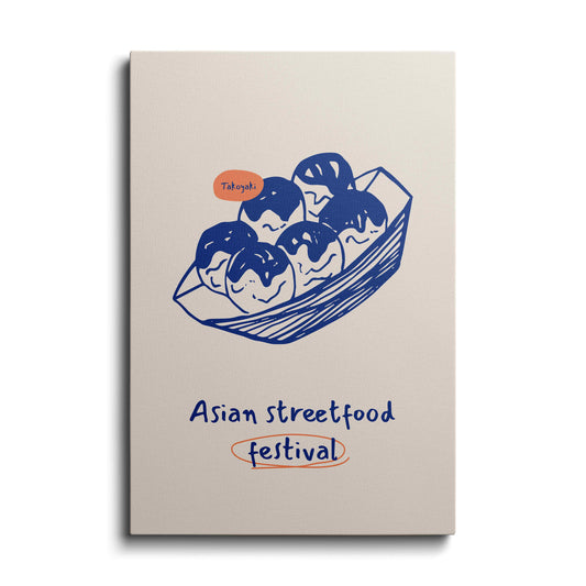 Kitchen prints | Asian street food Festival | wallstorie