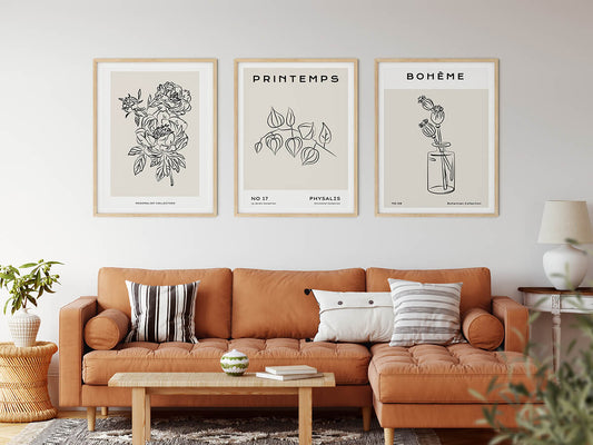 Line Art Posters | Freshness of Flowers | wallstorie