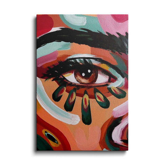 Collage Art | Color eye painting | wallstorie