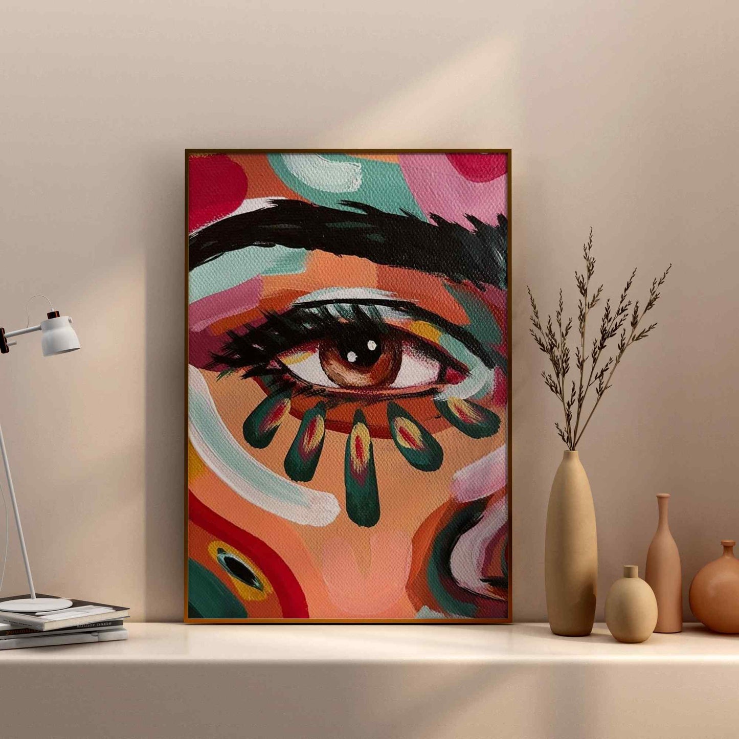 Color eye painting---