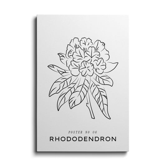 Line art | Rhododendron | wallstorie