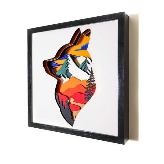 Paper Art | Mountain Fox | wallstorie