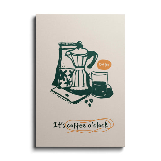 Kitchen prints | It's Coffee o'clock | wallstorie