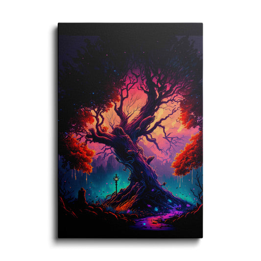 AI art | Dark Night With Colorful Shade | wallstorie