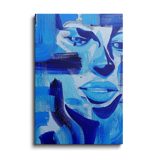 Collage Art | Brushing the blues | wallstorie