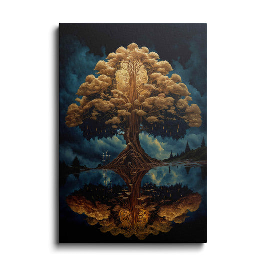 AI art | Huge Fantasy Autumn Tree | wallstorie