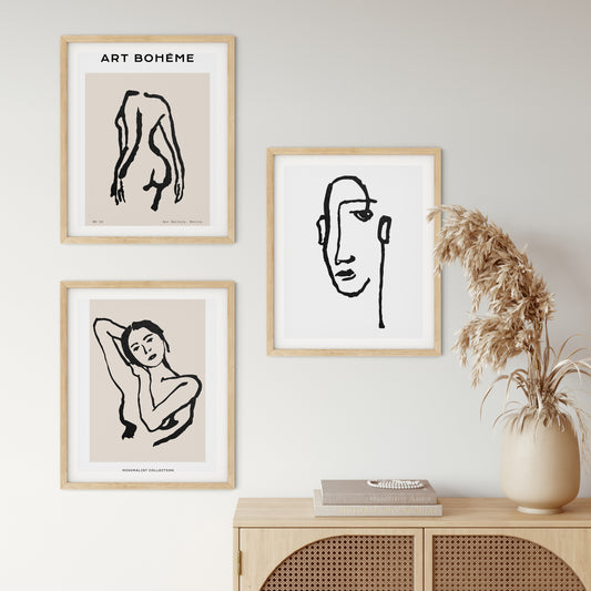 Modern Art Posters | The Shape of  The Human Body | wallstorie