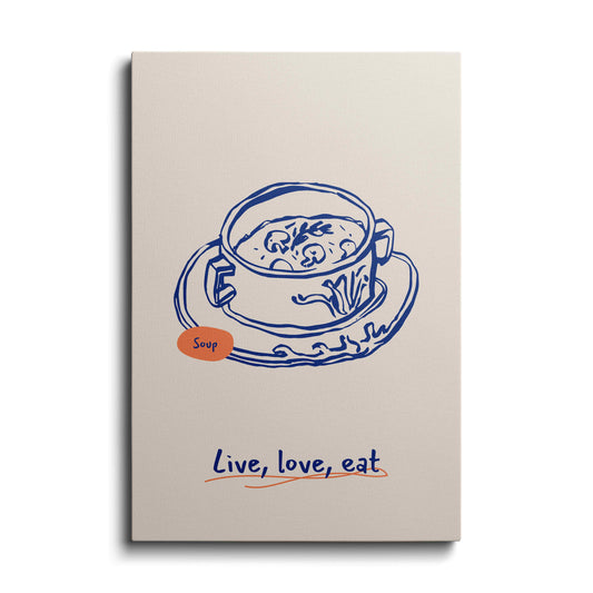 Kitchen prints | Love, Live, Eat | wallstorie