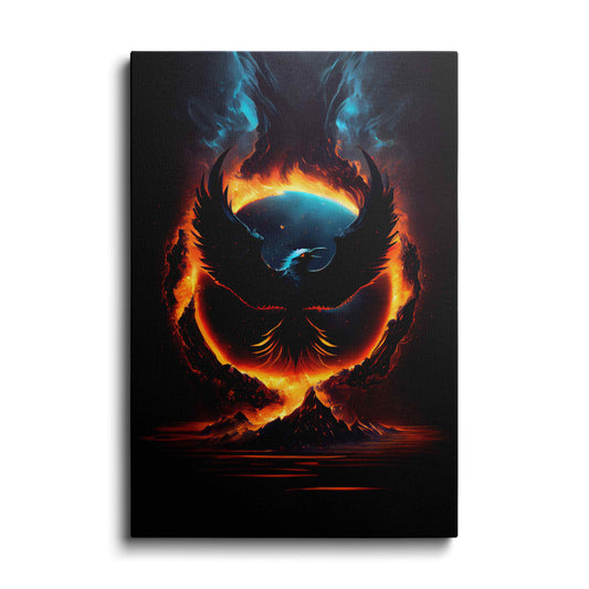 AI art | Eagle with Burning Ring | wallstorie