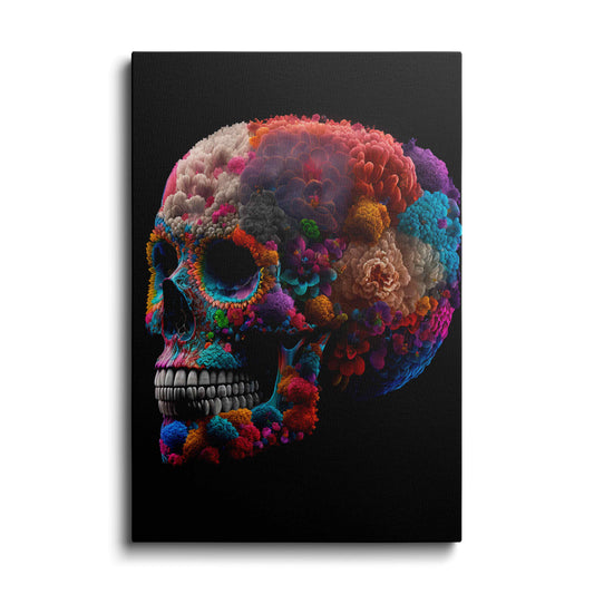 AI art | flowerful - skull painting | wallstorie