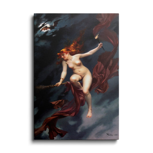nude women painting | Witch On A Broom | wallstorie